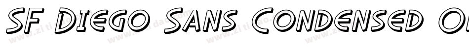 SF Diego Sans Condensed Oblique字体转换
